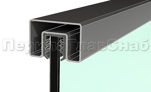 Труба, 40х60, с пазом 24х24 мм под стекло, шлифованная (AISI 201) k824-4 2