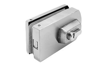 Замок для стеклянной двери вертикальный с ответной частью на стену и пол, шлифованный, вырез 15 t135 SSS купить в Симферополе