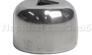 Наконечник штампованный (СПС) прямой 90° на трубу Ø16 мм, для поручня Ø38.1 мм, полированный, нержавеющий AISI 201 k211-3 купить в Симферополе