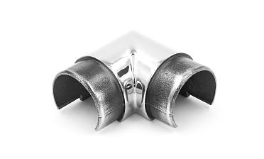 Отвод поручня 90°, с вставками для трубы Ø42.4 мм, полир., (AISI 304) k230-2 купить в Симферополе