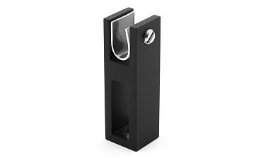 Соединитель труба-стекло для трека 30х10 мм, нержавеющая сталь AISI 304, черная t461 BL купить в Симферополе