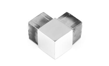 Отвод для поручня с пазом 40х40 мм, полированный, (AISI 304) k546 купить в Симферополе