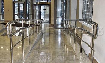 Ограждение пандуса с одним ригелем в Симферополе. Готовые проекты ПерилаГлавСнаб