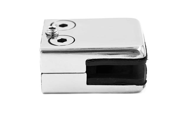 Стеклодержатель штампованный, под стекло 8 мм (4+4 мм), на плоскость 40х24х48 полированный (AISI 304) k352 5