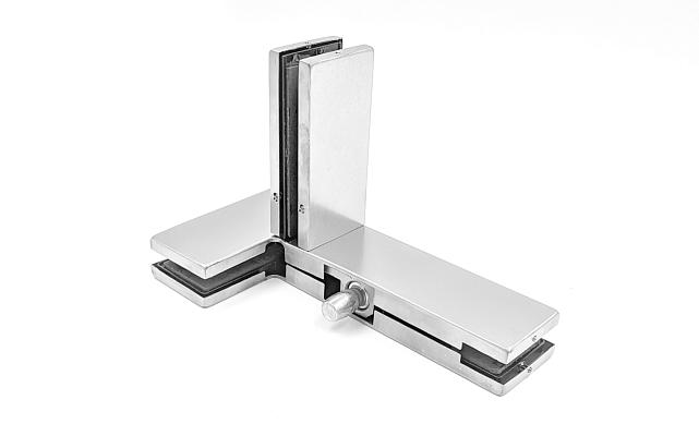 Фитинг угловой с осью и ребром жесткости, правый, шлифованный t141R SSS 9