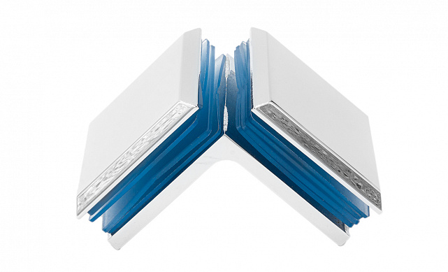 Коннектор для душевой кабины стекло-стекло 90°, 45х45, полированный, t735 PSS 6 Коннектор для душевой кабины стекло-стекло 90°, 45х45, полированный, t735 PSS 6