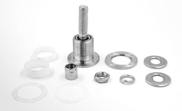Стеклодержатель (рутель) под стекло от 16 до 28 мм, полированный (AISI 304) k269-3 8