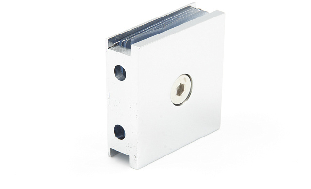 Коннектор для душевой  стена-стекло 45х45 мм, 90°, с двумя отверстиями, цинк, полированный t731 PZn 6 Коннектор для душевой  стена-стекло 45х45 мм, 90°, с двумя отверстиями, цинк, полированный t731 PZn 6