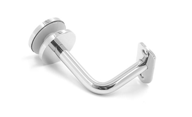 Держатель поручня Ø50.8 мм, на стекло 10-17 мм, Ø43х5 мм, вынос 60х70, нержавеющая сталь, полированная (AISI 304) k008-3 4 Держатель поручня Ø50.8 мм, на стекло 10-17 мм, Ø43х5 мм, вынос 60х70, нержавеющая сталь, полированная (AISI 304) k008-3 4