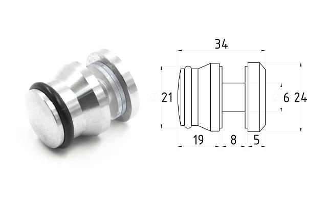 Комплект раздвижной системы для душевой, AISI 304, шлифованный t401 SSS 9