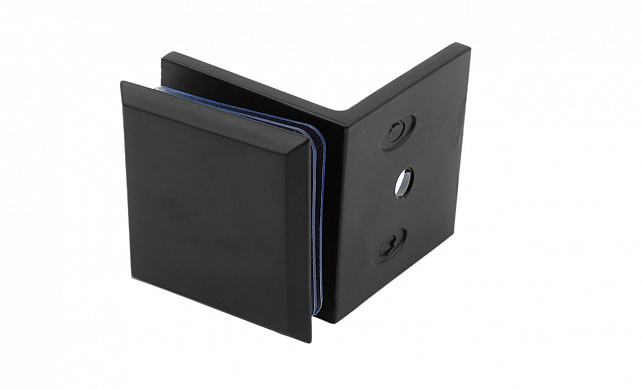 Коннектор для душевой кабины стена-стекло 90°, 45х45, цинк, черный, вырез 69 t732 BZn 5  Коннектор для душевой кабины стена-стекло 90°, 45х45, цинк, черный, вырез 69 t732 BZn 5