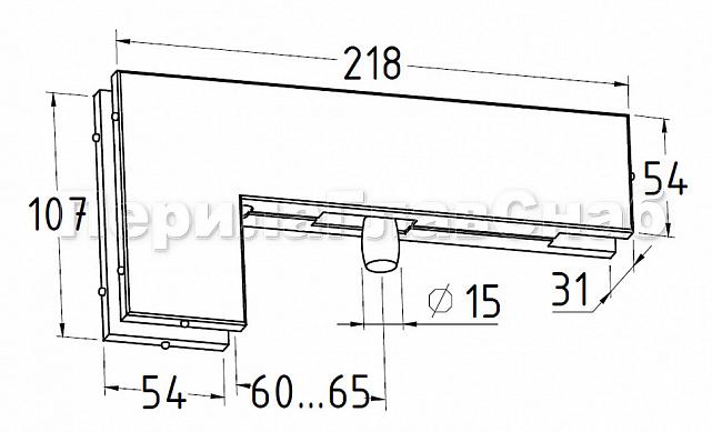 Фитинг угловой соединительный с осью, под золото t140 TP 2