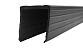 Уплотнитель в поручень с пазом 24х24 для стекла 10+10мм ПВХ, черный Фk310