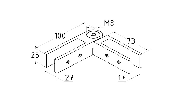 Кронштейн регулируемый, для стеклянных ограждений t101 PSS 2 Кронштейн регулируемый, для стеклянных ограждений t101 PSS 2
