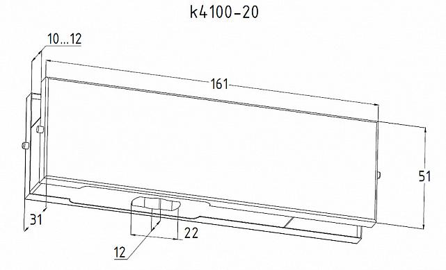 Нижний фитинг-петля, под алюминий t110 AL 2