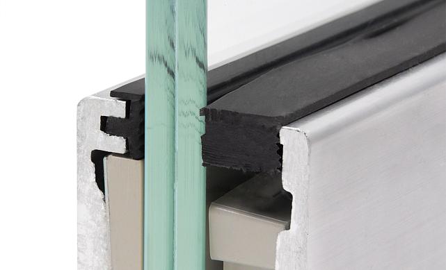 Комплект профиля зажимного для стекла 12 мм, с отверстиями, НЕАНОД, алюминий, k601-4-12 4