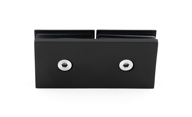 Коннектор для душевой кабины стекло-стекло 180°, 45х45, черный, вырез 71 t734 BZn 5 Коннектор для душевой кабины стекло-стекло 180°, 45х45, черный, вырез 71 t734 BZn 5