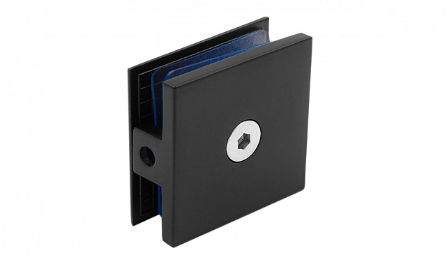 Коннектор для душевой кабины стена-стекло 45х45, вырез 67, цинк, черный t730 BZn 8  Коннектор для душевой кабины стена-стекло 45х45, вырез 67, цинк, черный t730 BZn 8