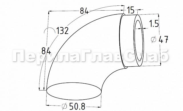 Заглушка с отводом Ø50.8х1.5 мм (AISI 304) k067 2