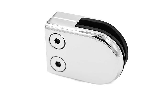 Стеклодержатель штампованный, под стекло 8 мм (4+4 мм), на плоскость 40х22х53 полированный (AISI 304) k039 4