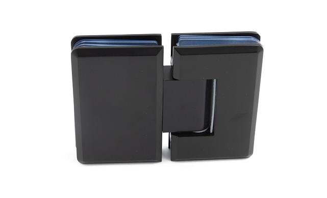 Петля для душевой кабины стекло-стекло 180°, 90*55, цинк, черн. t303 BZn 6