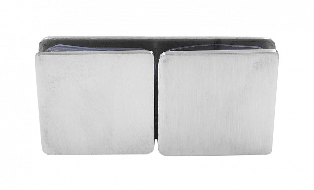 Коннектор для душевой кабины стекло-стекло 180°, 45х45, нерж 304, вырез 64 t724 SSS 6 Коннектор для душевой кабины стекло-стекло 180°, 45х45, нерж 304, вырез 64 t724 SSS 6