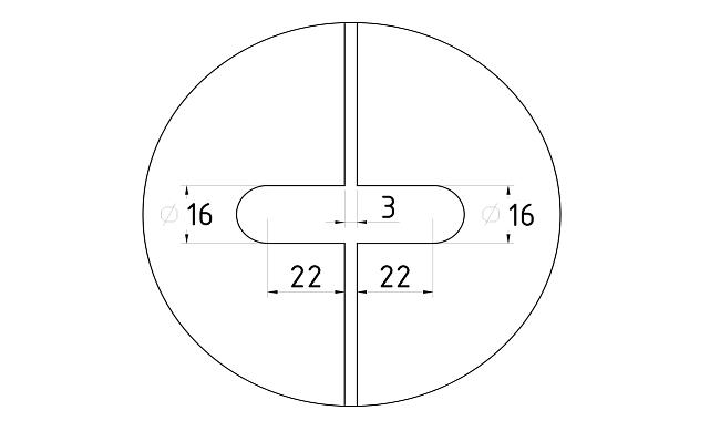 Коннектор для душевой кабины стекло-стекло 180°, 45х45, нерж 304, вырез 64 t724 SSS 4