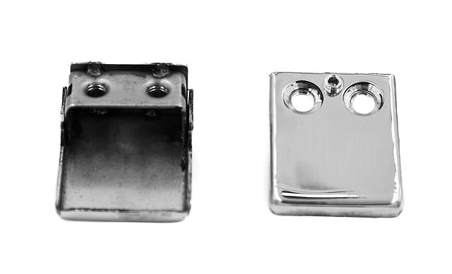 Стеклодержатель штампованный, под стекло 8 мм (4+4 мм), на плоскость 40х24х48 полированный (AISI 304) k352 8