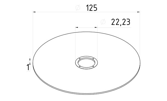 Диск отрезной 125х1х22.23 мм Р-4015 2