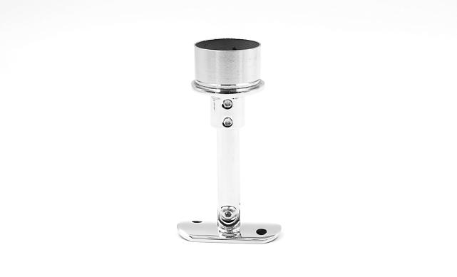 Наконечник регулируемый по высоте на стойку Ø38.1х1.5 мм, с регулируемым ложементом под поручень Ø50.8, литой, полированный, нержавеющий (AISI 304) k317 5