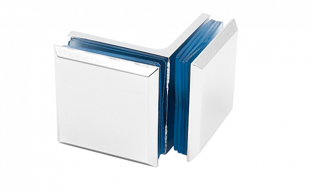 Коннектор для душевой кабины стекло-стекло 90°, 45х45, полированный, t735 PSS 5 Коннектор для душевой кабины стекло-стекло 90°, 45х45, полированный, t735 PSS 5