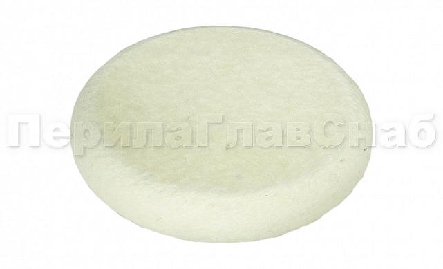 Войлок белый Ø125х20 мм, очищенный, на тарелке, сплошной k428 5